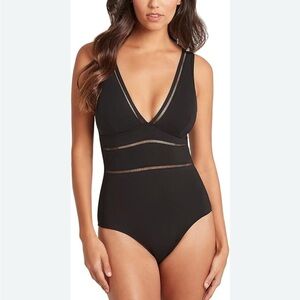 SEA LEVEL SWIM Spliced Multifit One-Piece Swimsuit